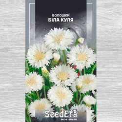 Волошка Біла куля Seedera зображення 7