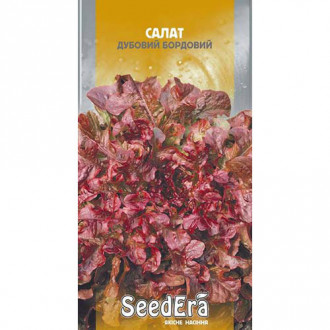 Салат листовий Дубовий бордовий Seedera зображення 5